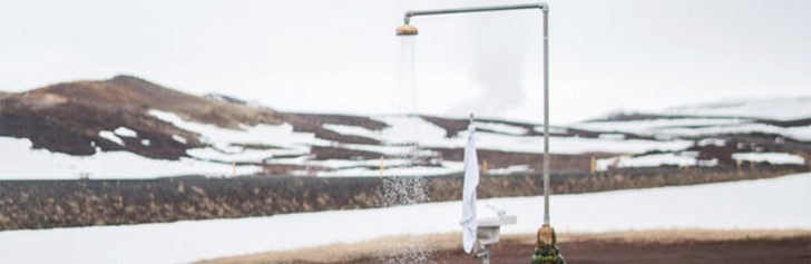 buiten koude douche