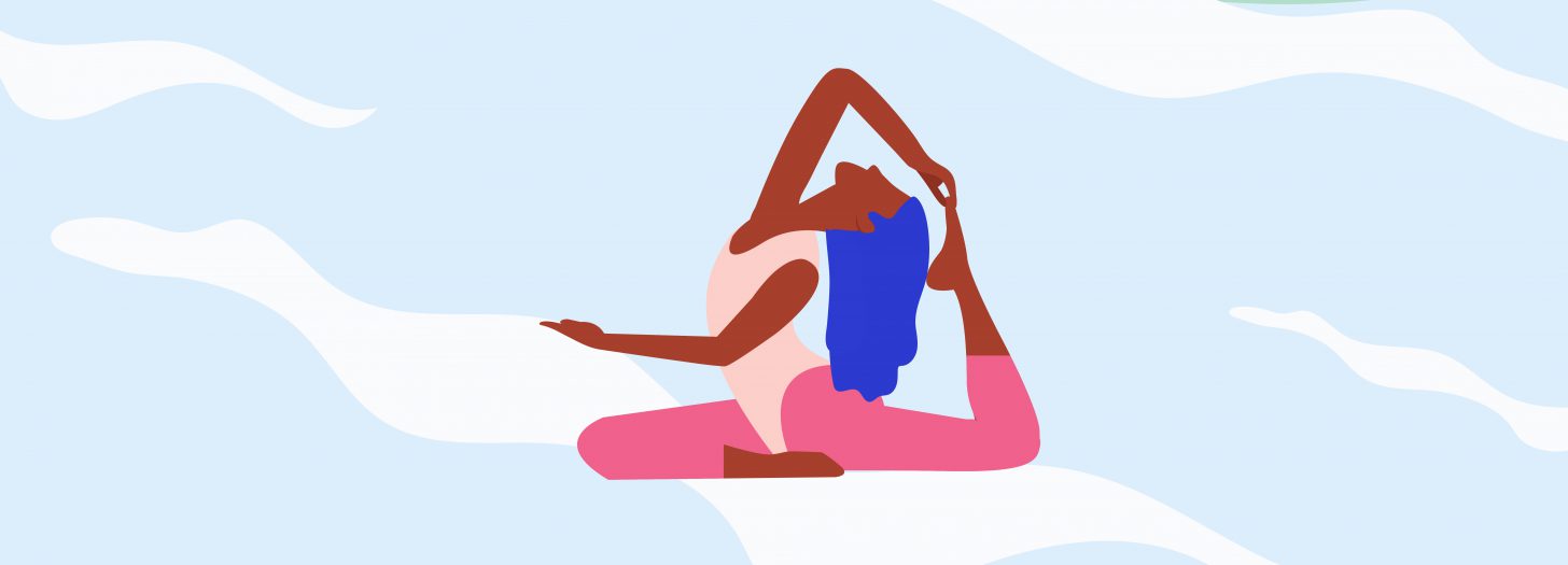 illustratie vrouw in yoga outfit