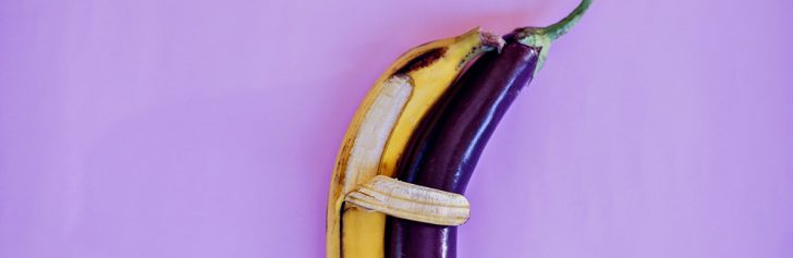 banaan en aubergine