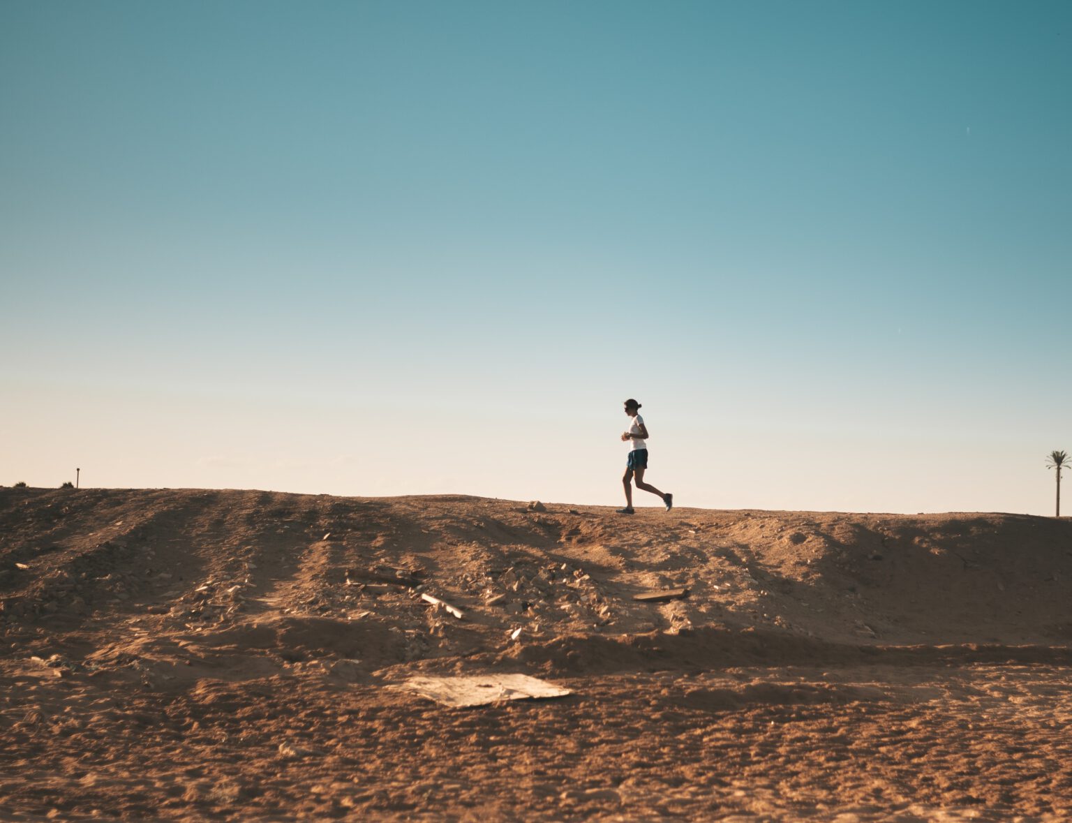 Vrouw is aan het hardlopen