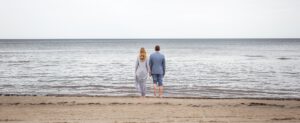 koppel op het strand